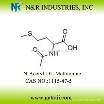 Fournisseur d&#39;acides aminés fiable N-Acétyl-DL-Méthionine N ° CAS: 1115-47-5